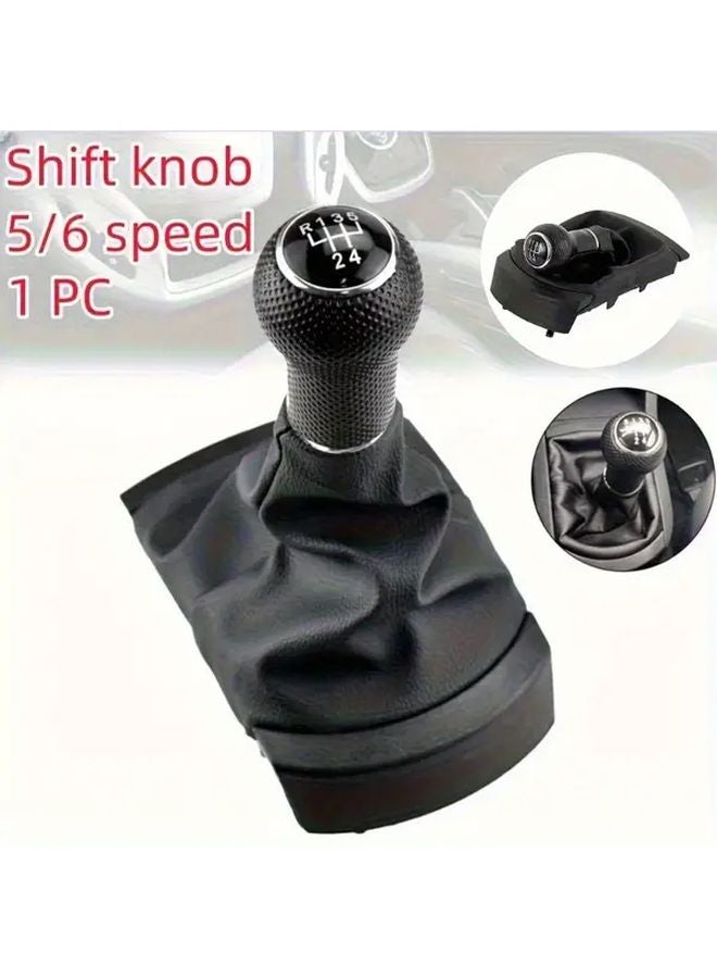 Red Line 5 Speed Gear Shift Knob With PU Leather Boot For Seat Ibiza 2002 2010 - Image 1